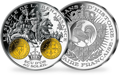 Frappe en argent pur 2000 ans d'histoire monétaire française: «Ecu d'Or au Soleil François Ier 1515»